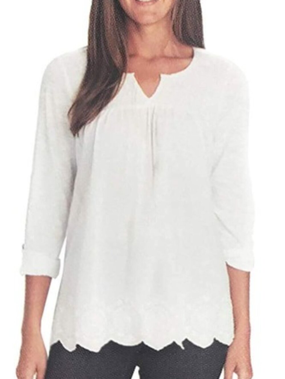 Gloria Vanderbilt Womens Woven Top